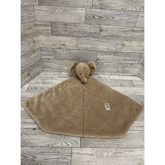 Carters Just One Year Elephant Precious First Lovey Security Blanket Brown Tan - Picture 1 of 7